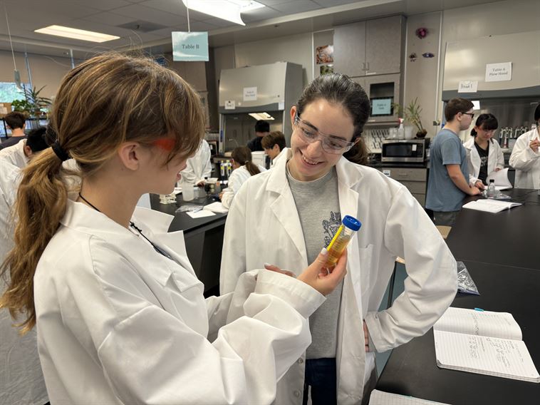 Students in lab coats