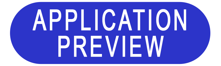 Application Preview Button blue